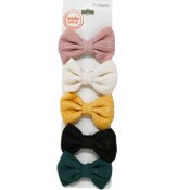 Wholesale - Wonder Nation 5 PC CORDUROY BOW CLIPPIES C/P 48, UPC: 027467493954